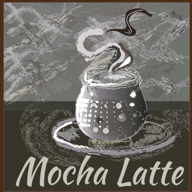 Cafe, bar, dükkan için kahve simgesi logo.