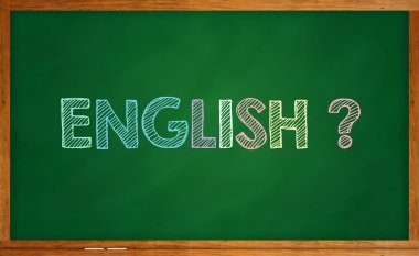 Dil - kara tahta yazılı İngilizce öğrenme