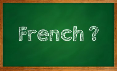 Dil - kara tahta yazılı Fransızca öğrenme