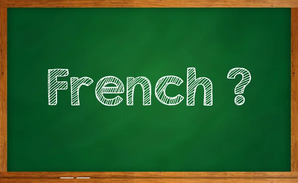 Nyelv - francia írt chalkboard — Stock Fotó