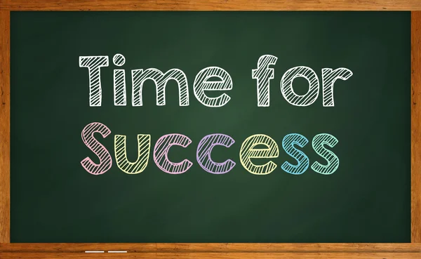 Motivációs "Idő részére siker" írt chalkboard — Stock Fotó