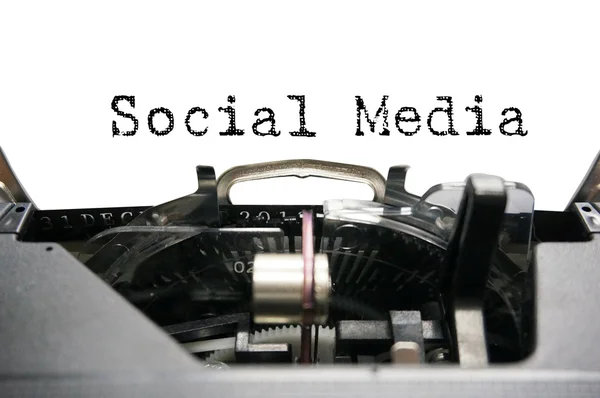 Social Media sulla macchina da scrivere — Foto Stock