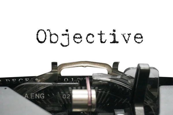 Objective on typewriter — Stock Photo, Image