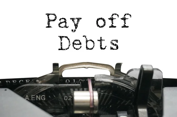 Ξεπληρώσουν τα χρέη σε γραφομηχανή — Φωτογραφία Αρχείου