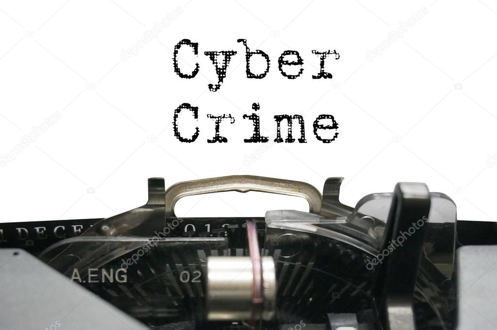 Cyber crime on typewriter