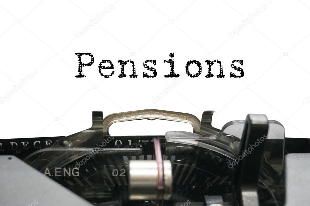 Pensions on typewriter