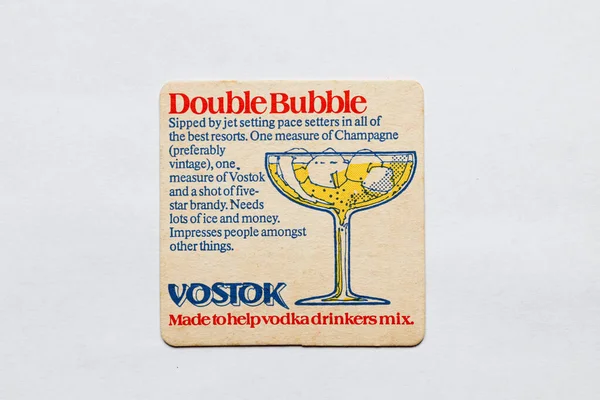 Ankara Turquie 2021 Vintage Vostok Vodka Coaster — Photo