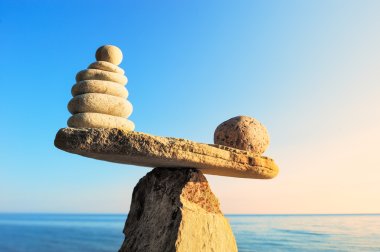 Zen balance of stones  clipart