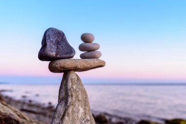 Well-balanced of stones clipart