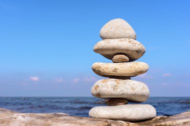 Balance of white stones  clipart