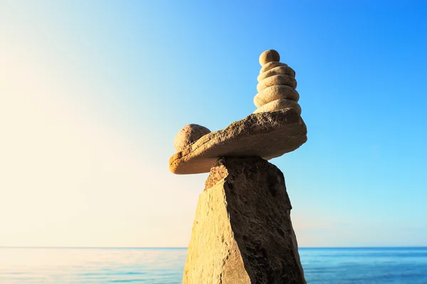 Zen wie aus Steinen Stockbild