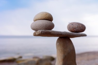 Zen balance of stones clipart