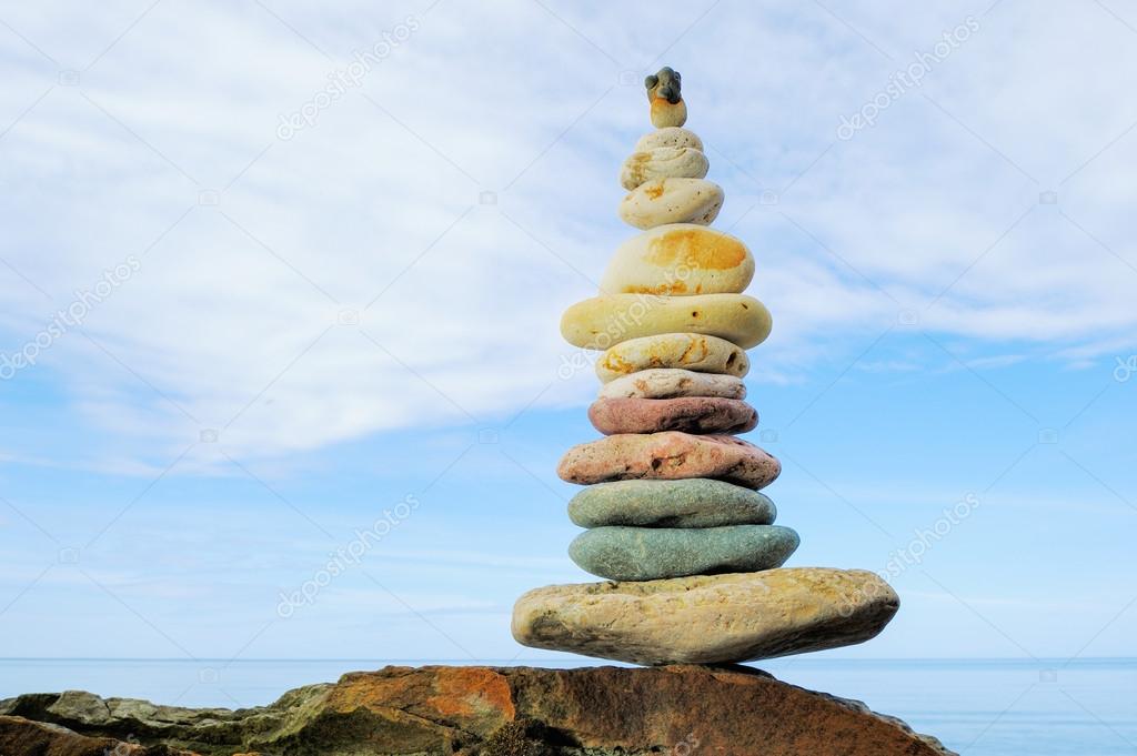Zen balance of stones