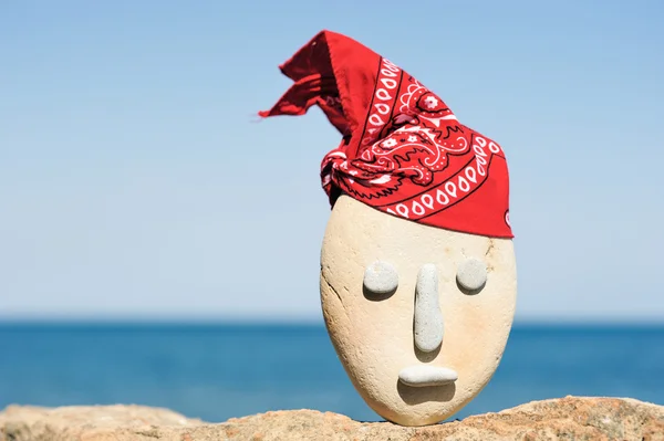 Stone and bandana — Stock Photo, Image