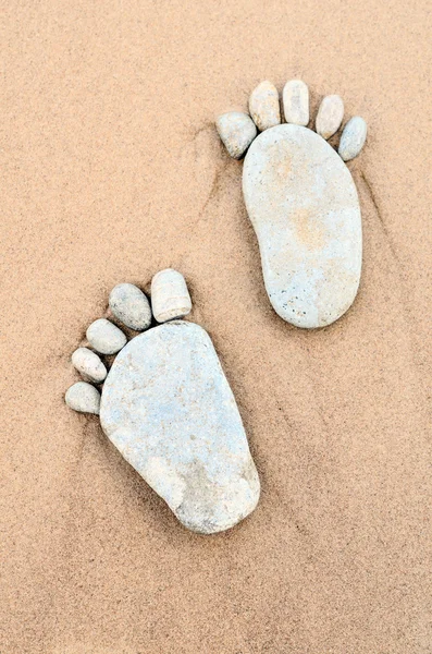 Stone footprints — Stock Photo, Image