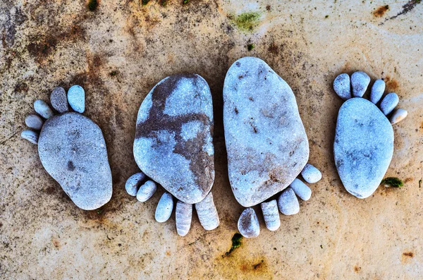 Stone footprints — Stock Photo, Image