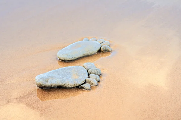 Pegadas de pedra — Fotografia de Stock