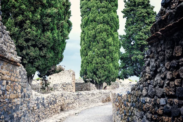 Ancient street of Pompeii — Stock Photo, Image