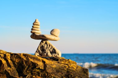 Well-balanced of stones clipart