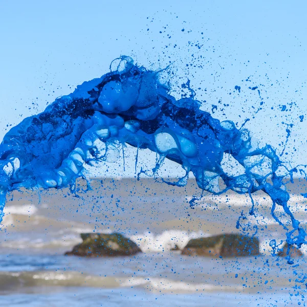 Синій акварель сплеск — стокове фото