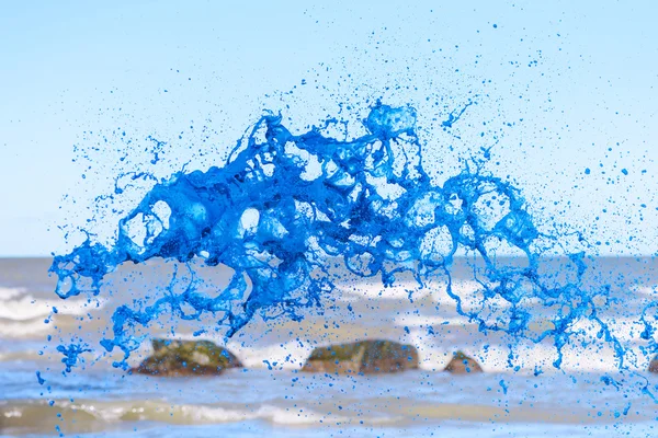 Blue water droplets — Stock Photo, Image