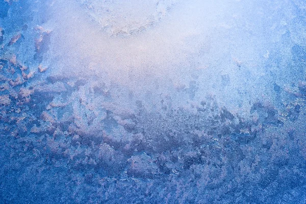 Hielo abstracto en la ventana — Foto de Stock