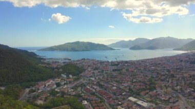 Türkiye 'nin Mugla kentinde Marmaris' in hava manzarası.