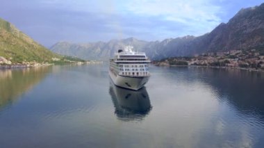 First Cruise ship Viking Venus sailed to Kotor, Montenegro after Covid-19 Pandemic. KOTOR, MONTENEGRO - JULE 24, 2021
