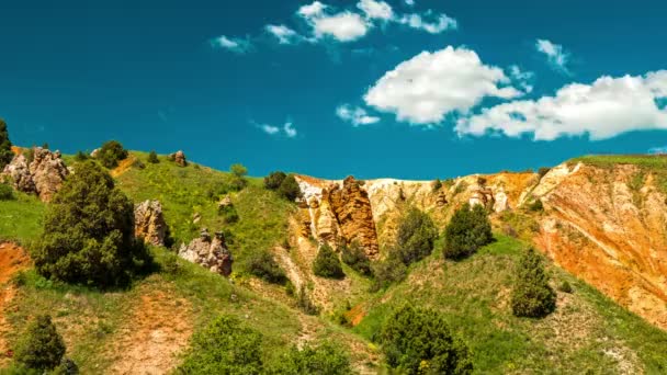 Rocks Mountain In National Park — Stok Video