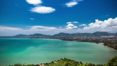 Denizin panoramik manzarası