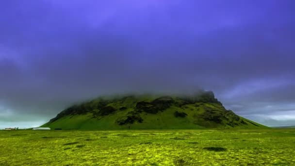 Pico de montaña del volcán — Vídeos de Stock