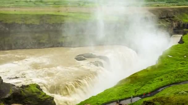 Gullfoss of Golden Falls, IJsland — Stockvideo