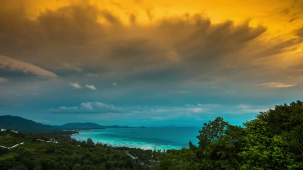 Nature étonnante avec vue panoramique sur la mer — Video