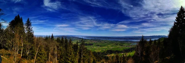 Pohled Jezero Zuerich Belleview Nad Raten Pass — Stock fotografie