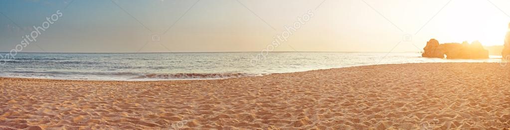Sea morning panorama tropical horizontal composition