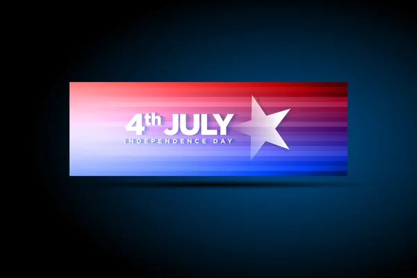 Bannière du 4 juillet — Image vectorielle