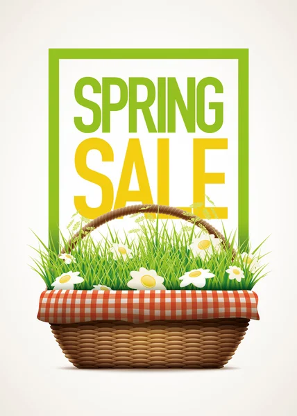 Affiche vente printemps — Image vectorielle