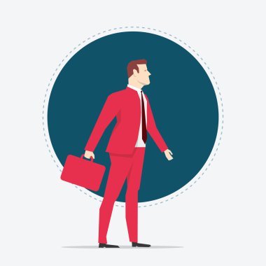 Kırmızı elbiseli işadamı