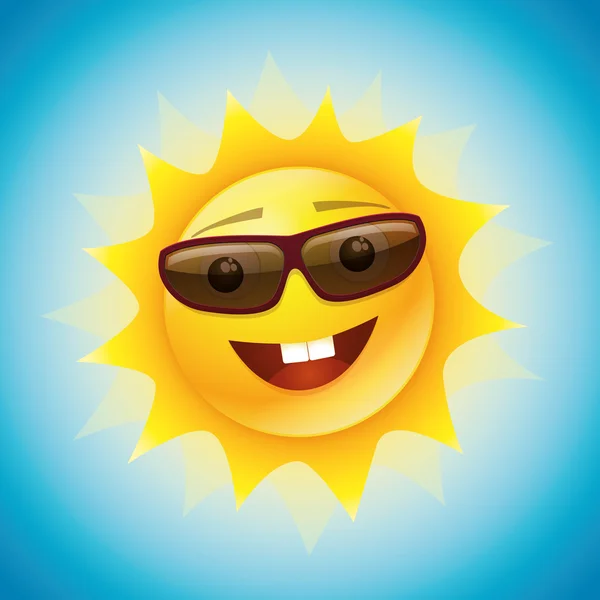 Funny Sun Character — Stock Vector