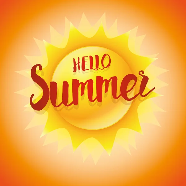 Hello Summer Concept — Stock Vector