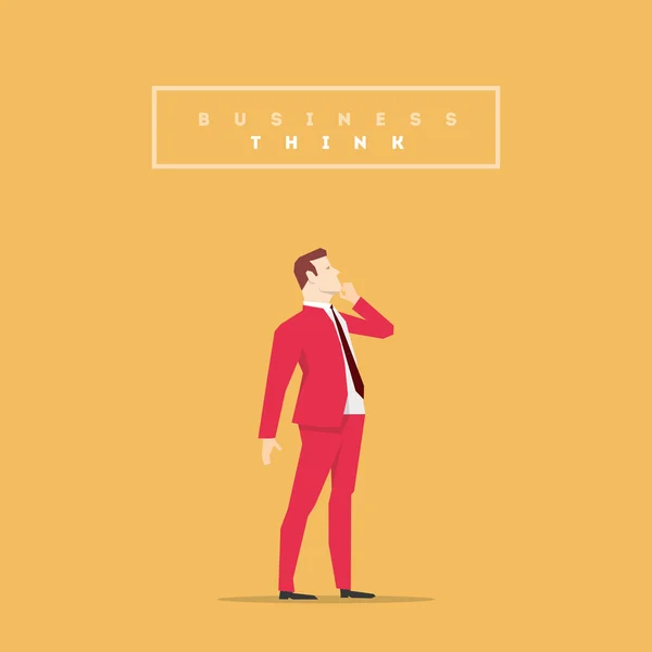 Red Suit Businessman Pose — Stock Vector