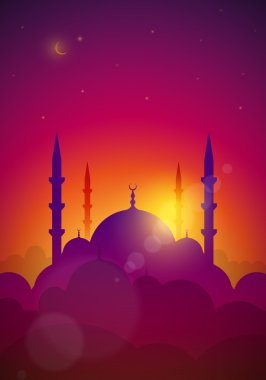 Camii, vektör yatay