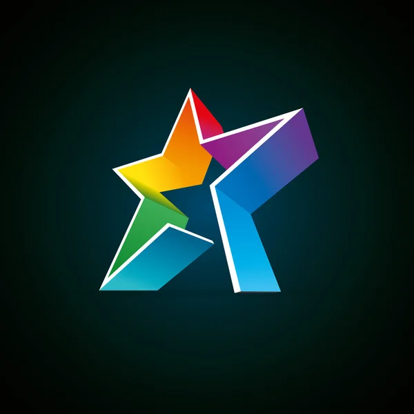 Vector estrella colorida — Vector de stock