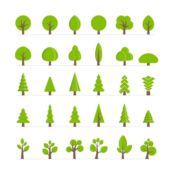 Vector tree collection. — Stock Vector