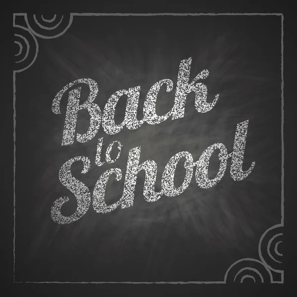 Voltar ao texto da escola em quadro-negro — Vetor de Stock
