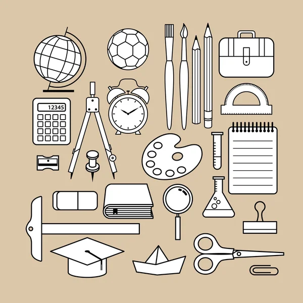 Okul malzemeleri sembolü tasarım