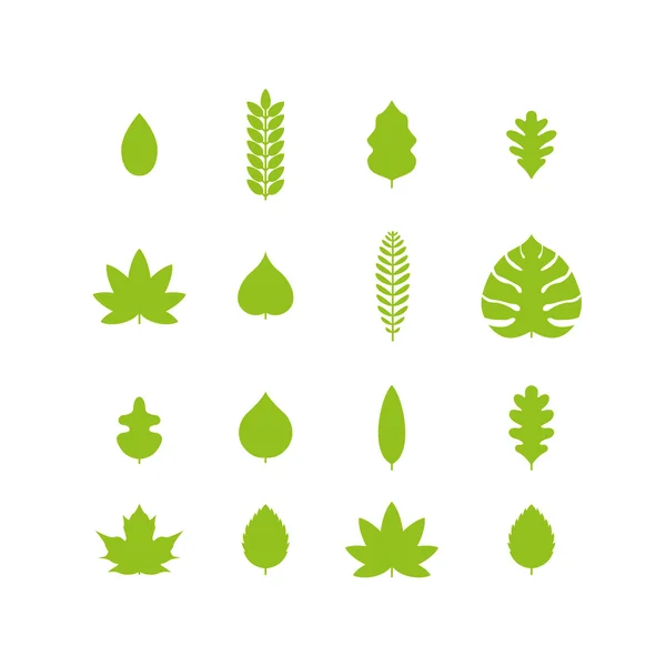 Leaf Icon Set — Stock Vector