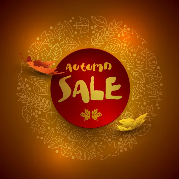 Venta otoño diseño de póster — Vector de stock