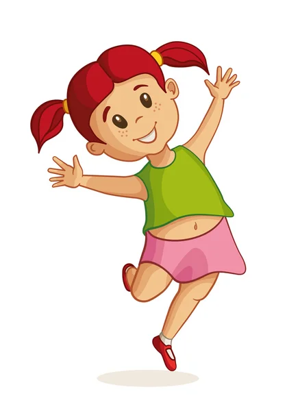 Little girl illustration — Stock Vector