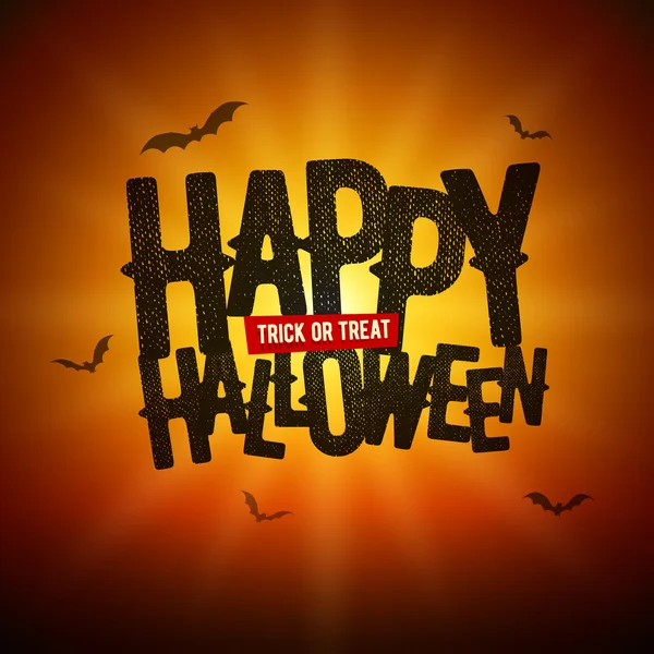 Projeto de cartão feliz Halloween Saudação — Vetor de Stock